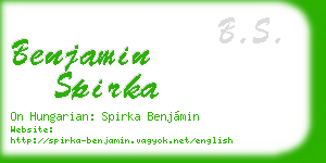 benjamin spirka business card